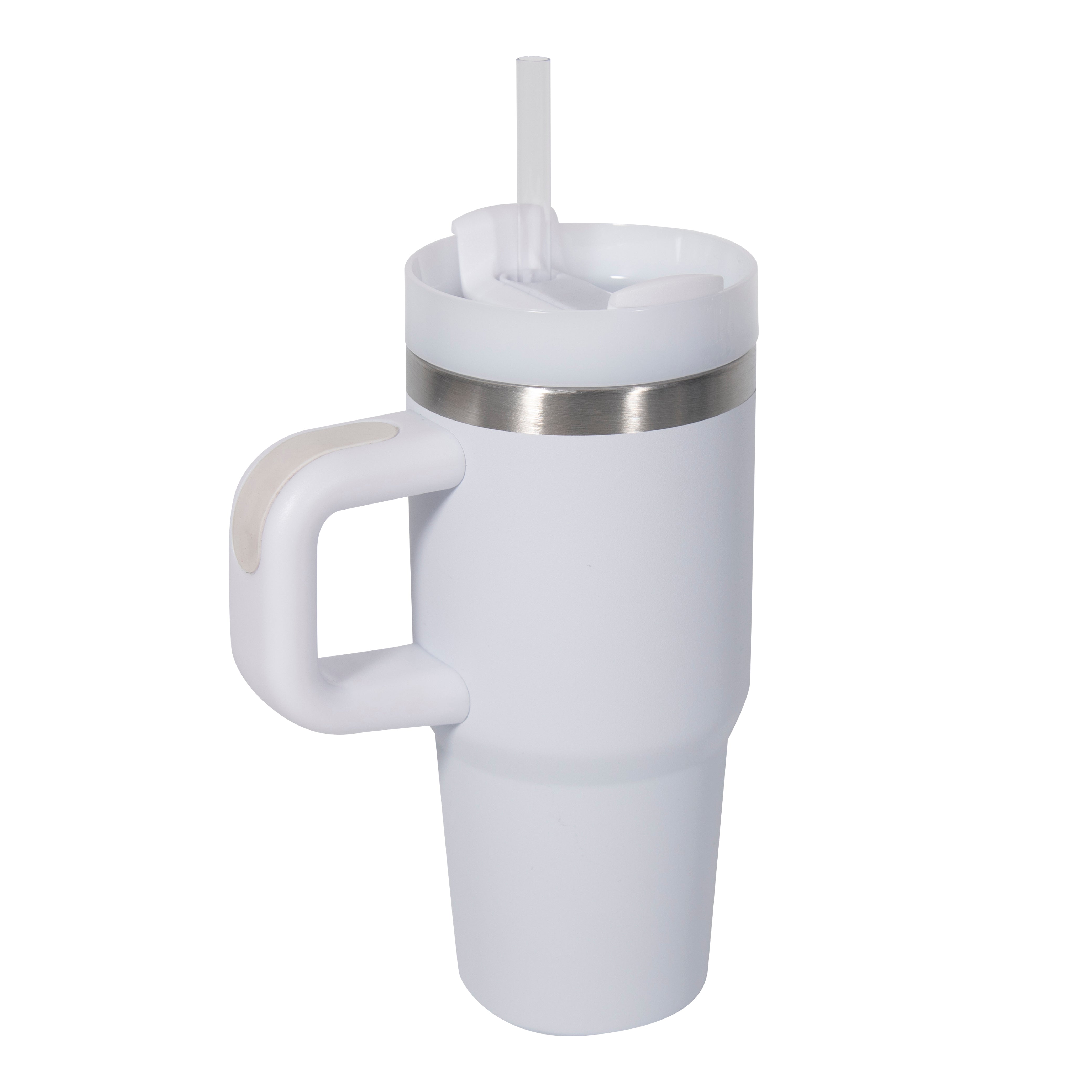 On the Move Junior | 14oz Stainless Steel Tumbler with Handle & Straw