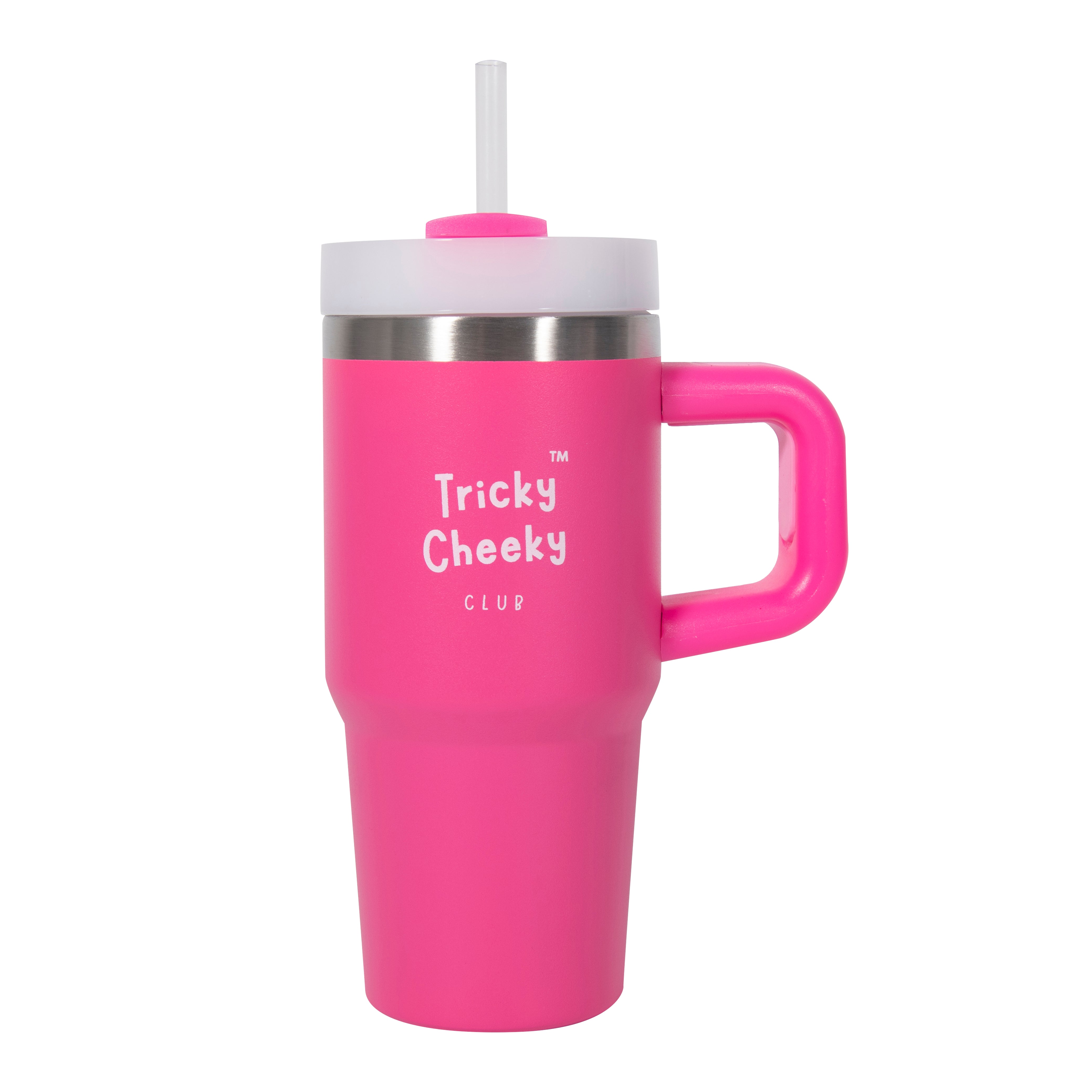 On the Move Junior | 14oz Stainless Steel Tumbler with Handle & Straw