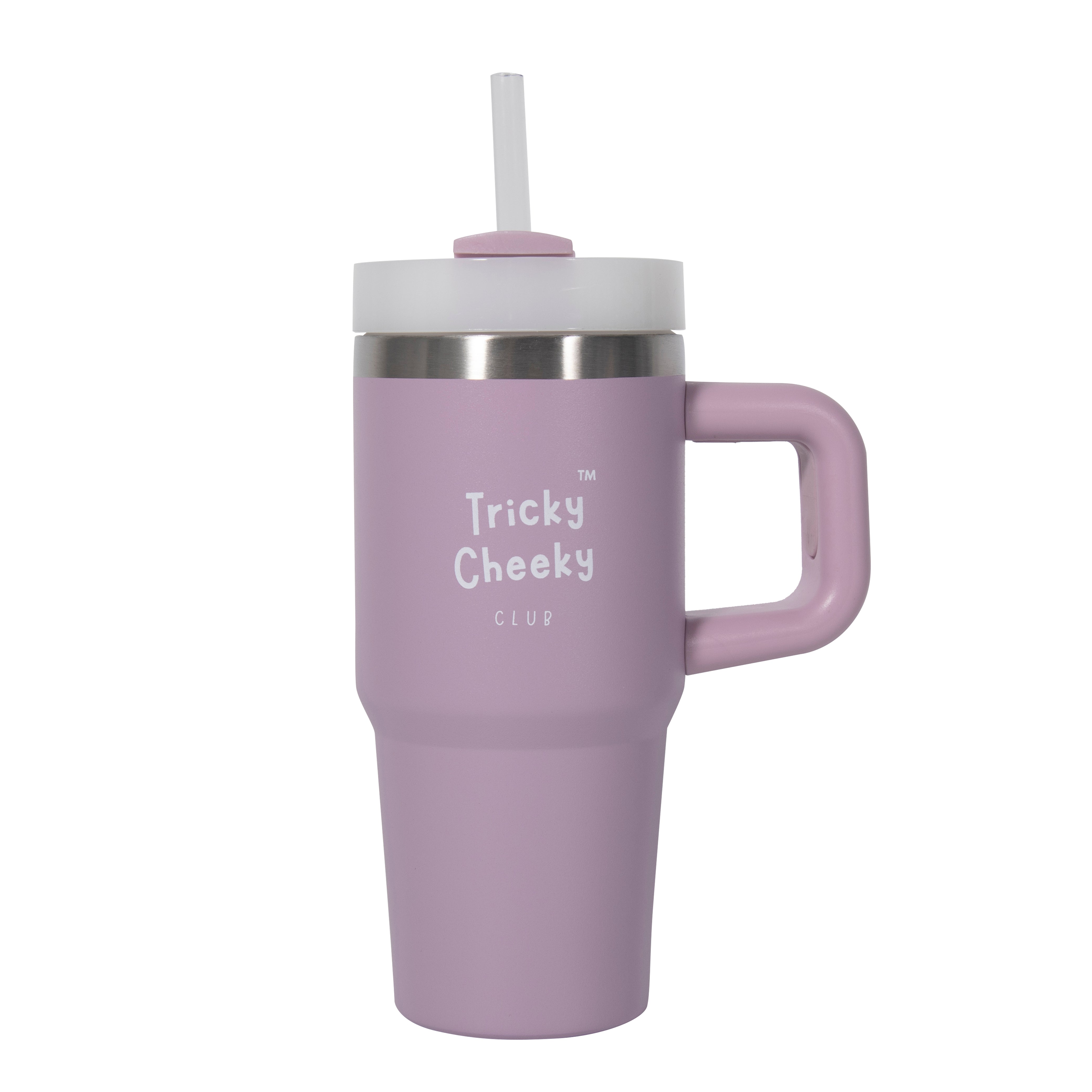 On the Move Junior | 14oz Stainless Steel Tumbler with Handle & Straw