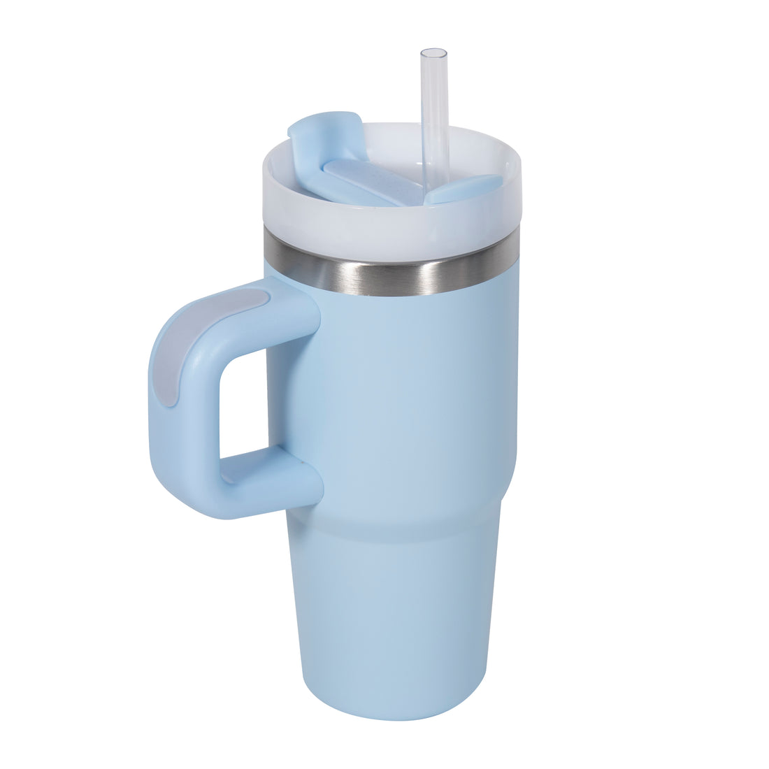 On the Move Junior | 14oz Stainless Steel Tumbler with Handle & Straw